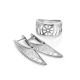 Geometric Laced Silver Earrings The Sacral, image , picture 3