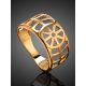 Geometric Gold Plated Silver Ring, Ring Size: 8 / 18, image , picture 2