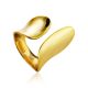 Unclosed Gorgeous Gold-Plated Silver Ring The Liquid, Ring Size: Adjustable, image 