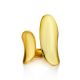 Unclosed Gorgeous Gold-Plated Silver Ring The Liquid, Ring Size: Adjustable, image , picture 4
