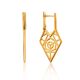 Geometric Gold Plated Silver Earrings, image 