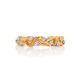 Refined Gold Plated Silver Ring With Crystals, Ring Size: 6 / 16.5, image , picture 3
