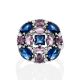 Charming Cocktail Ring With Multicolor Crystals, Ring Size: 8 / 18, image , picture 3