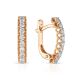 Classy Gold Diamond Earrings, image 
