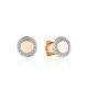 Round Diamond Stud Earrings In Gold, image 
