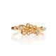 Charming Gold Plated Silver Floral Ring With Crystals, Ring Size: 5 / 15.5, image , picture 3