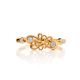Charming Gold Plated Silver Floral Ring With Crystals, Ring Size: 5.5 / 16, image , picture 3