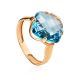 Fabulous Golden Ring With Bold Topaz, Ring Size: 8.5 / 18.5, image 