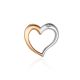 Golden Heart Shaped Pendant With Diamond, image 