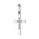 White Gold Cross Pendant With Black And White Diamonds, image , picture 3