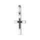 White Gold Cross Pendant With Black And White Diamonds, image 