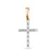 Golden Cross Pendant With Diamonds, image 
