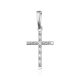 White Gold Diamond Cross Pendant, image 