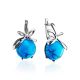 Silver Earrings With Bright Turquoise, image 
