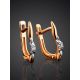 Refined Gold Diamond Earrings, image , picture 2