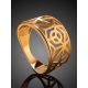 Designer Gold Plated Silver Band Ring, Ring Size: 8 / 18, image , picture 2