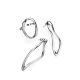 Smooth Stylish Silver Earrings The Liquid, image , picture 6