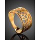 Laced Gold Plated Silver Band Ring, Ring Size: 6.5 / 17, image , picture 2