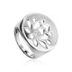 Silver Signet Ring With Crystal The Enigma, Ring Size: 8 / 18, image 