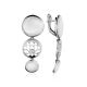 Silver Crystal Earrings With Lotus Motifs The Enigma, image 