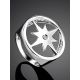 Fabulous Silver Starburst Signet Ring The Enigma, Ring Size: 7 / 17.5, image , picture 2