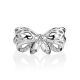 Ornate Silver Bow Ring With Crystals, Ring Size: 7 / 17.5, image , picture 3