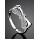 Cute Silver Crystal Ring, Ring Size: 6.5 / 17, image , picture 2