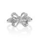 Silver Bow Ring With Crystals, Ring Size: 8.5 / 18.5, image , picture 3