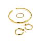18ct Gold on Sterling Silver Hammered Hoop Earrings The Liquid, image , picture 4