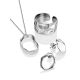 Abstract Hammered Silver Necklace The Liquid, image , picture 6