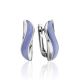 Sterling Silver Enamel Earrings, image 