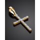 Golden Cross Pendant With Diamonds, image , picture 2
