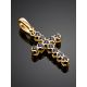 Versatile Gold Sapphire Cross Pendant, image , picture 2