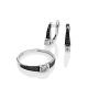 White Gold Earrings With Black And White Diamonds, image , picture 4