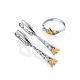 Silver Floral Ring With Golden Flower And Diamond The Diva, Ring Size: 6 / 16.5, image , picture 6