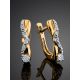 Elegant Gold Diamond Earrings, image , picture 2