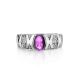 Silver Ring With Amethyst Centerstone, Ring Size: 6 / 16.5, image , picture 3