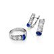 Silver Ring With Blue Stone And Crystals, Ring Size: 6 / 16.5, image , picture 4