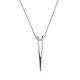 White Gold Necklace With Geometric Diamond Pendant, image 