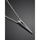 White Gold Necklace With Geometric Diamond Pendant, image , picture 2