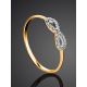 Cute Gold Diamond Ring, Ring Size: 7 / 17.5, image , picture 2