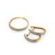 Golden Ring With Two Diamond Rows, Ring Size: 6.5 / 17, image , picture 5