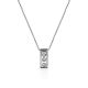 White Gold Necklace With Geometric Diamond Pendant, image 