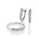 White Gold Diamond Earrings, image , picture 3