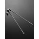 White Gold Threader Earrings With Diamonds, image , picture 2