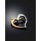 Golden Heart Shaped Pendant With Diamond, image , picture 2