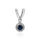 Classy Golden Pendant With Sapphire And Diamonds, image 