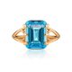 Golden Ring With Bold Topaz, Ring Size: 6.5 / 17, image , picture 3
