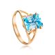 Golden Ring With Bold Topaz, Ring Size: 6.5 / 17, image 