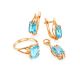 Golden Ring With Bold Topaz, Ring Size: 6.5 / 17, image , picture 4